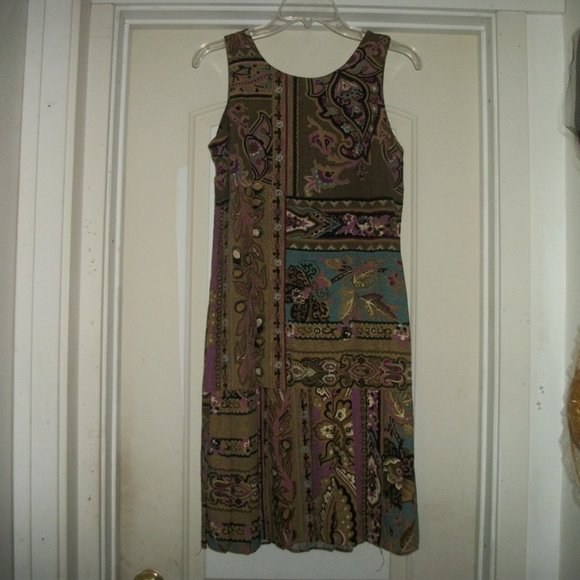 Y2K VINTAGE 90S DOES THE 20S RAYON DRESS 7/8 - Picture 1 of 5